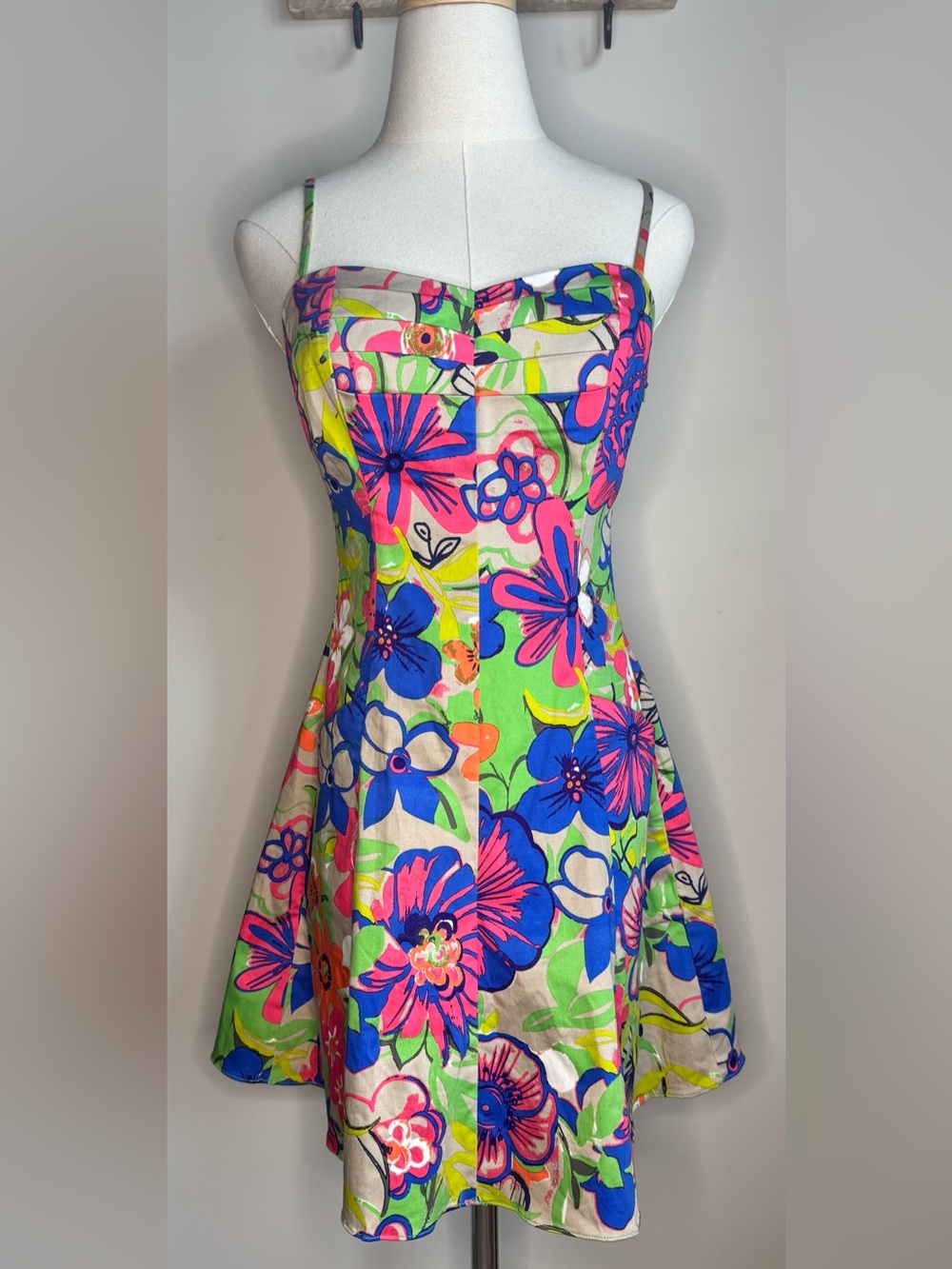 Ark & Co Retro Floral Mini Dress sz M